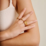 Gold Signet SNAKE Ring