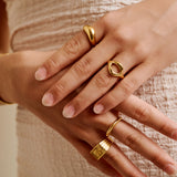 Gold Soft Asymmetric Ring
