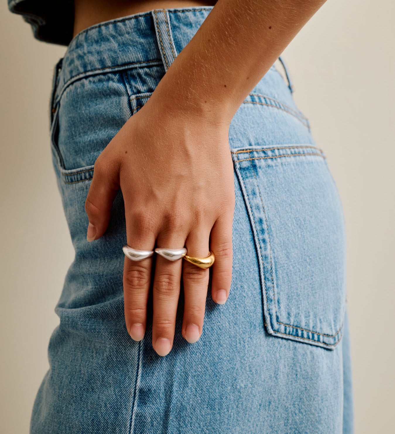 Silver Soft Curve Ring