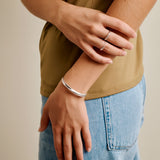 Silver soft dome ring in bold & narrow design