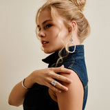 Silver Wave Ripple Ring