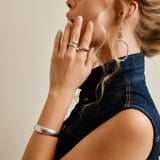 Silver Soft Asymmetric Ring