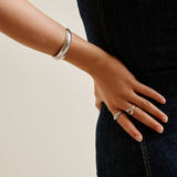 Silver Soft Asymmetric Ring