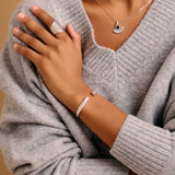 Open Silver Ethnic Tribal Cuff