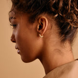 Square Gold Hoop Earrings