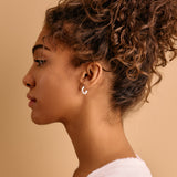 Silver Small Molten Hoop Earrings