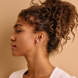 Single Silver Long Lobe Hugger Earring