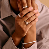 Silver Rectangular Signet Ring